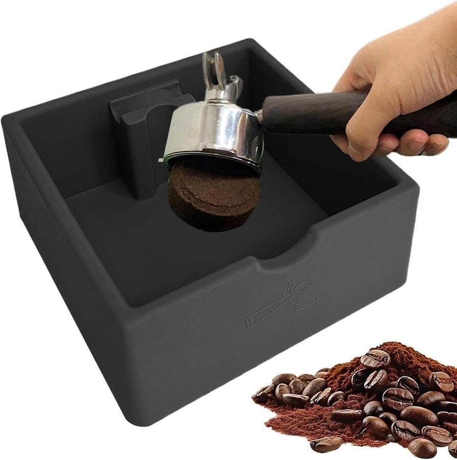 Espresso Afvalbak Koffiedik Bak Koffie Afval Verwerken Geluiddempende Schijf 1.5 Liter Zwart