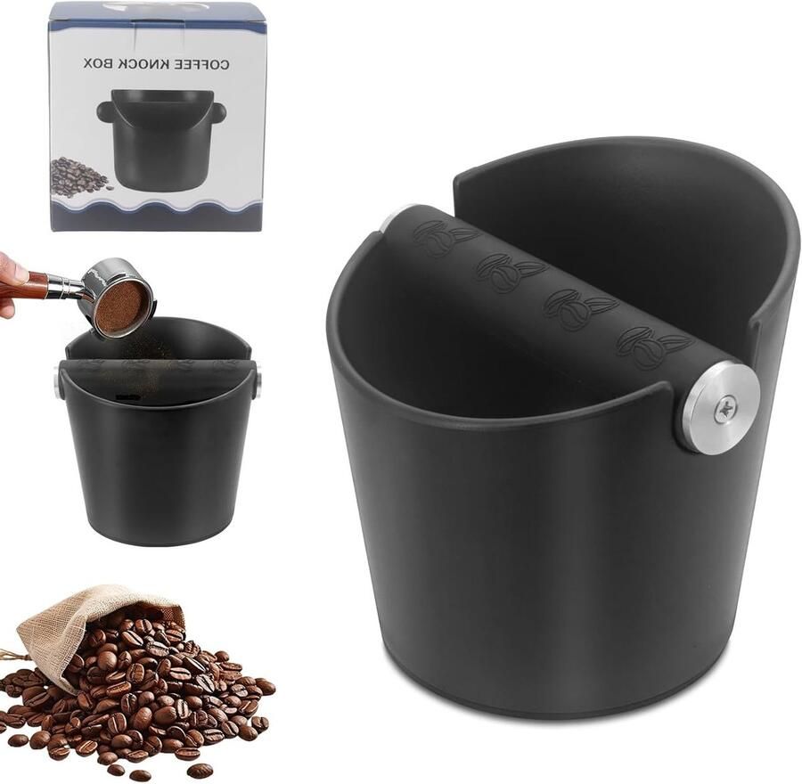 Espresso Afvalbak met Afneembare Antislip Knock Bar Diepe Kom en Spatbestendige Rand Ideaal voor Barista Accessoires en Koffiemachines