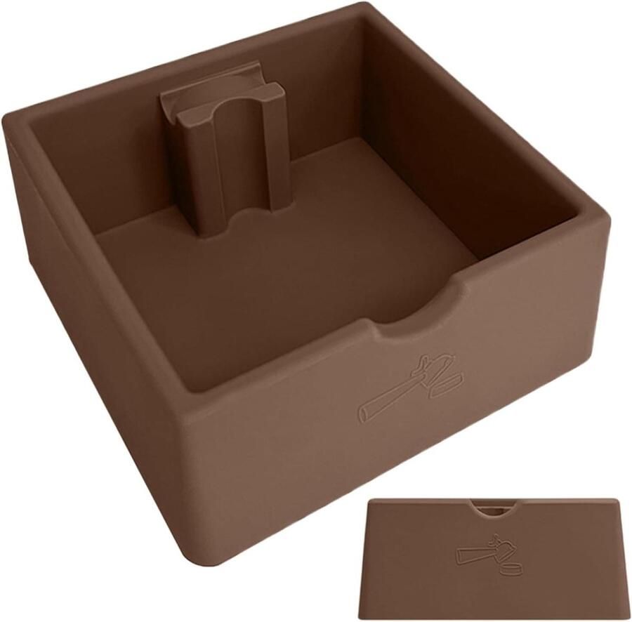 Koffiedikbak Afvalemmer espresso Koffiezetten thuis Antislip bodem 1.5 liter Koffiekleurig