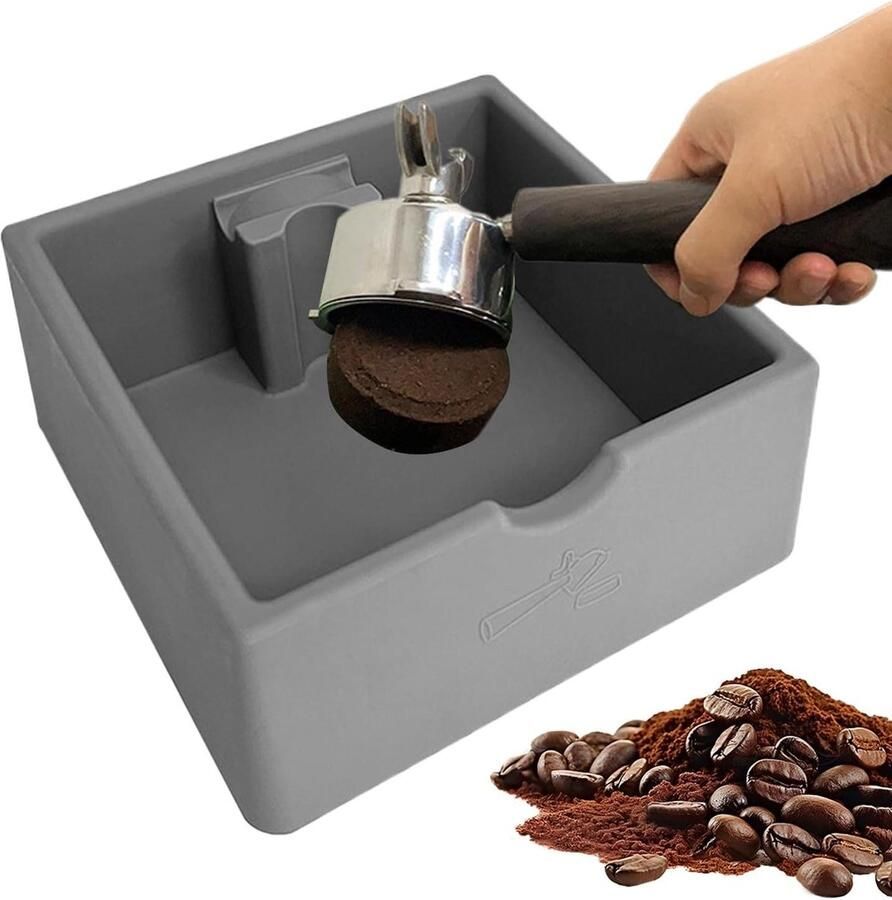 Espresso Afvalemmer Koffie Bakje Koffie Dikte Verwerken Gedempte Klappen 1.5L Capaciteit Grijs