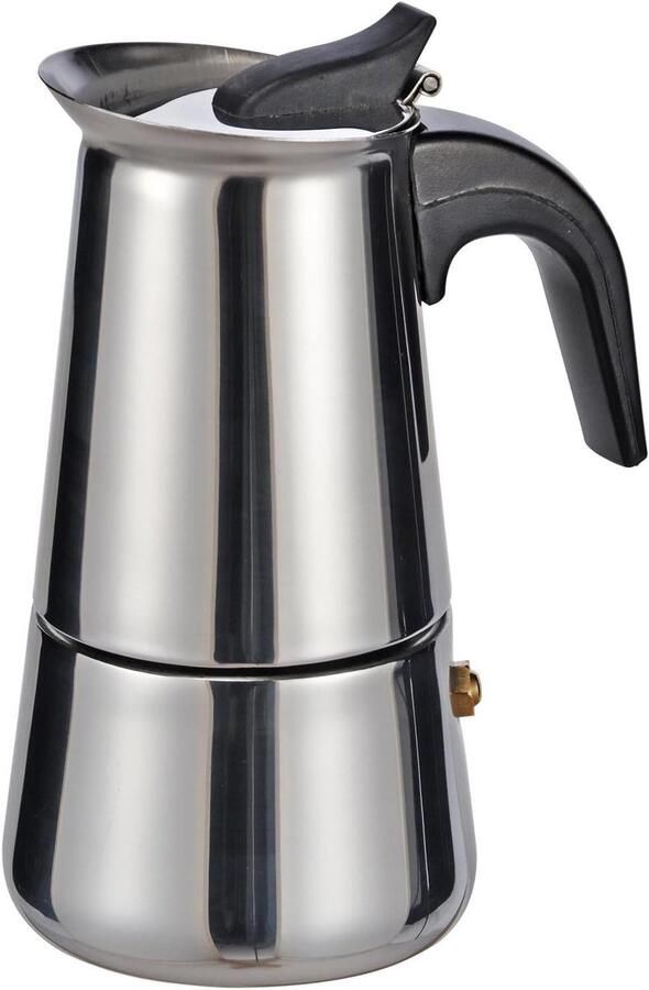 Espresso Apparaat Moka Pot Espresso Maken Roestvrij Staal 2 Koppen Zilver
