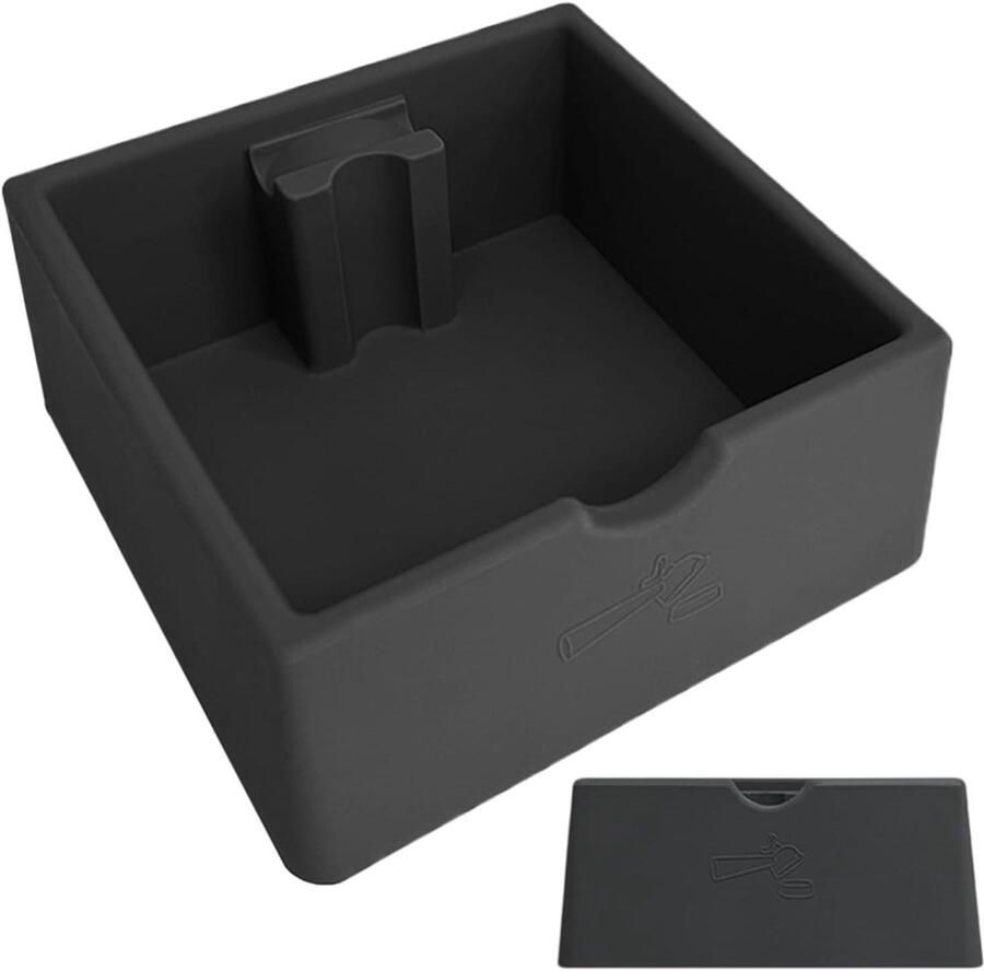 Espresso Bak Koffie Gronden Organizer Afval Beheer Geluidsdempend Ontwerp 1.5L Capaciteit Zwart