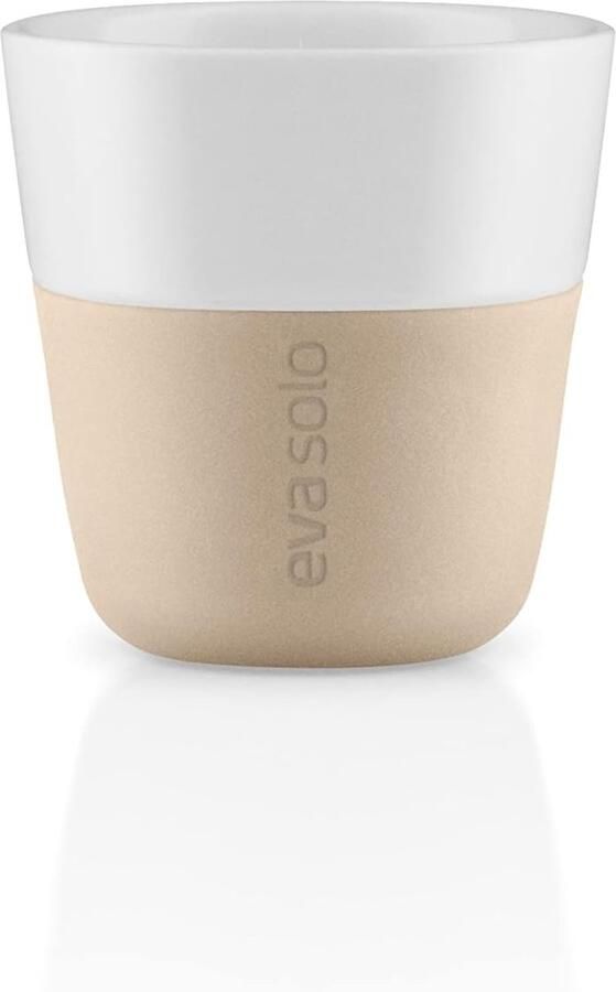 Espresso Bekers Koffie Kopjes Koffie Moment Siliconen Grip 80 ml Zacht Beige