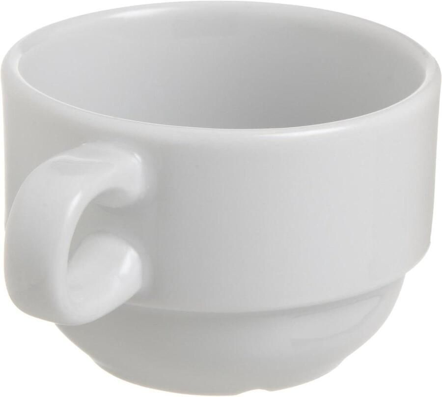 Espresso Bekers Kopjes Set Koffie Moment Stapelbaar Ontwerp 3 Ounces Wit
