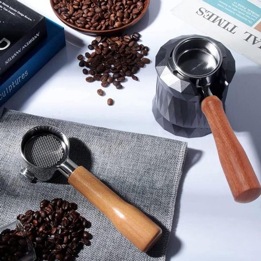 Espresso bodemloze portafilter van roestvrij staal voor DeLonghi 51mm ECOV311.GR ECOV310.GR 2 oren geschikt voor EC200CD EC221.B EC330S EC152.CD en meer