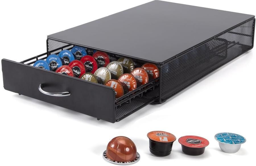 Espresso capsulehouder met lades Koffiecuphouder Opbergbox geschikt voor Tchibo Cafissimo Nespresso Vertuo Lavazza Mio Bialetti Caffitaly