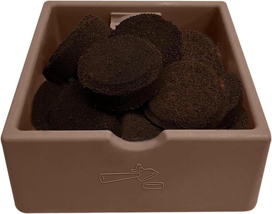Espresso Container Koffie Afvalbak Koffie Bereiden Schokabsorberend Siliconen 15 Liter Koffiekleurig