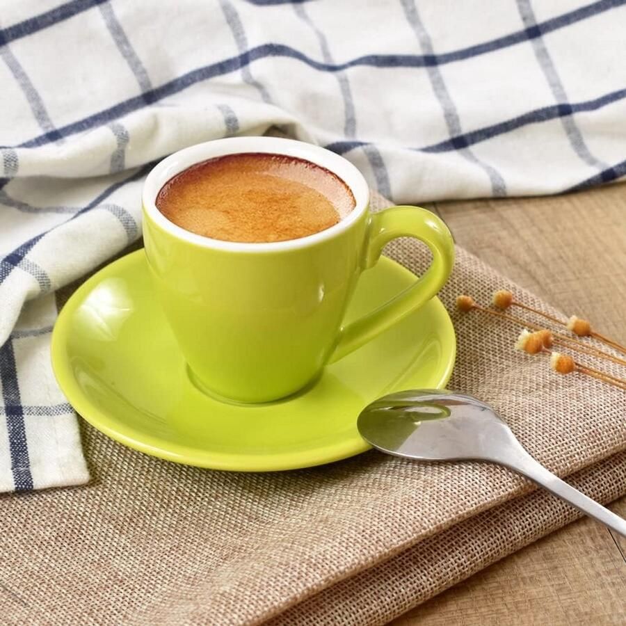 Espresso Cup met Schotel 80ml Porselein