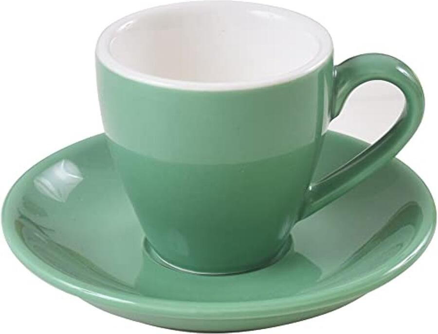 Espresso Cup met Schotel 80ml Porselein