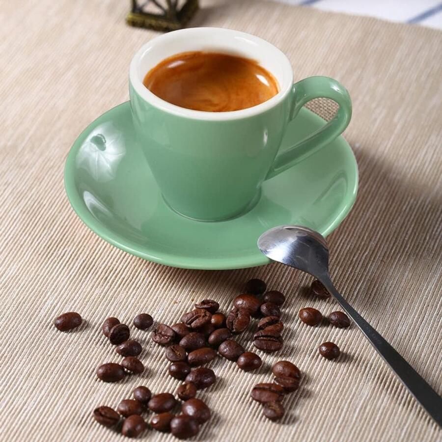 Espresso Cup met Schotel 80ml Porselein