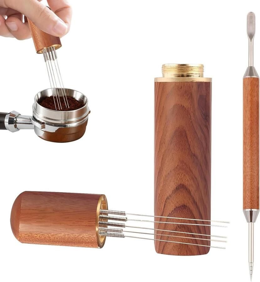 Espresso Dispenser Koffie Tool Koffie Bereiding Palissander Handvat 2 Stuks Bruin