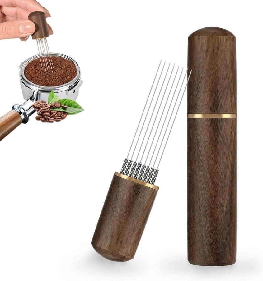 Espresso Distributie Tool Koffie Roer Set Uniforme Extractie 8 Fijne Naalden