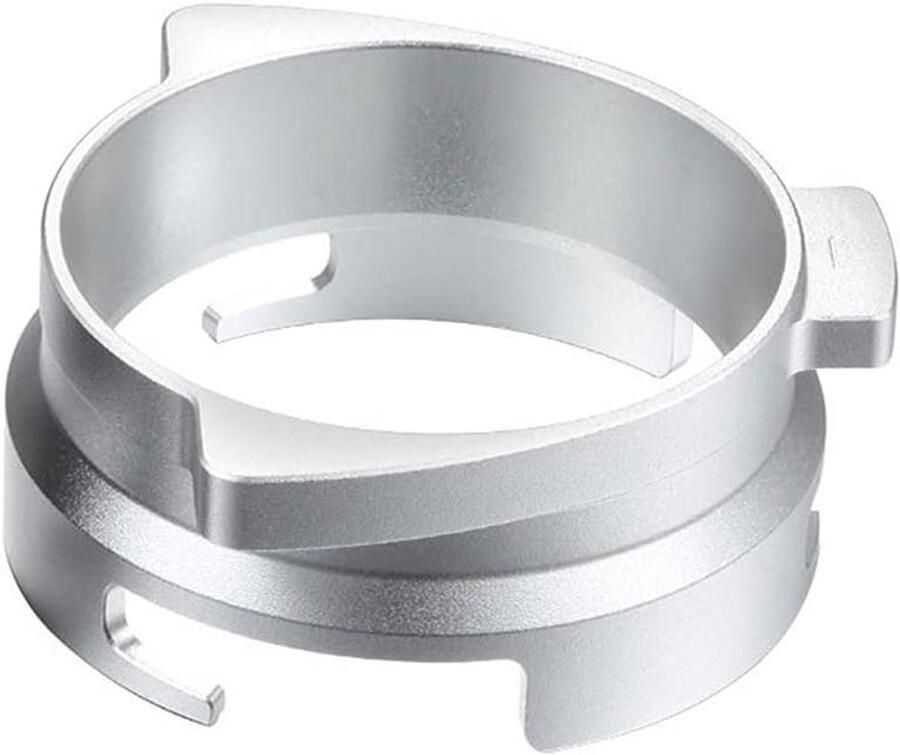 Espresso Doseerring Koffie Trechter Koffie Bereiden Handsfree Snap-in 54mm Zilver