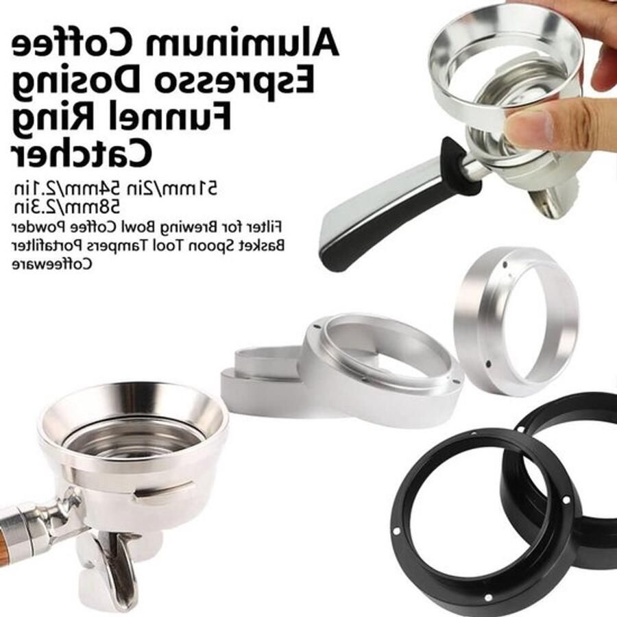 Espresso doserings trechterring 53 mm van aluminium voor thuis en café Koffie-accessoires voor perfecte espresso bereiding