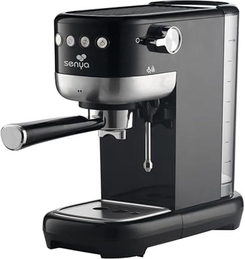 Espresso- en cappuccino-koffiezetapparaat met 20 bar druk 1300 W thermoblock en melkopschuimer