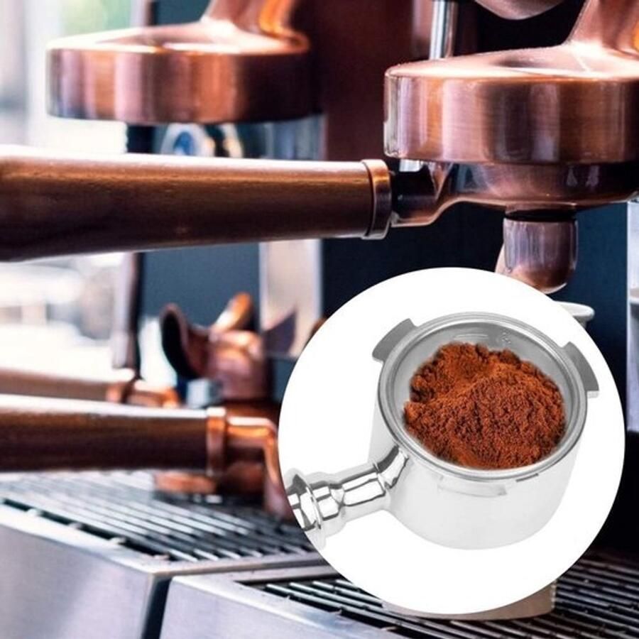 Espresso Filtermandje voor 2 Kopjes RVS Koffie Portafilter 51mm Geschikt voor Niet-geperste Koffie en Perfecte Extractie