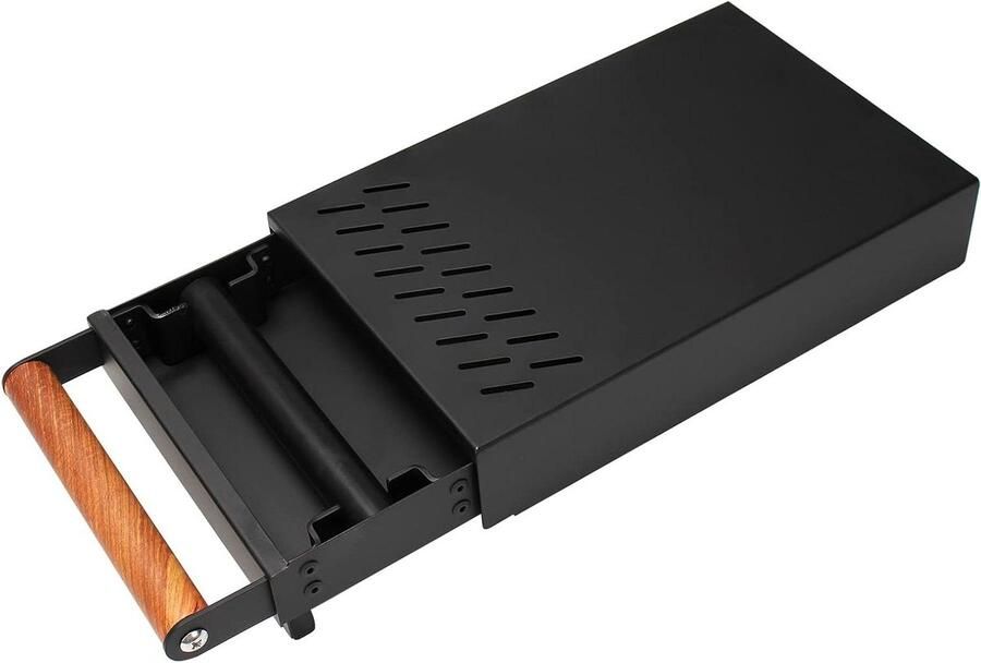 Espresso Klopbox Koffiedik Bak Barista Werkplek Afneembare Klopstang 31.5 x 8.7 x 6.5 cm Zwart