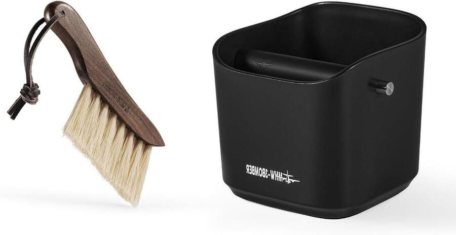 Espresso Klopbox Koffiedik Bak Koffiedik Verwijderen Antislip Onderkant 1.2 Liter Zwart