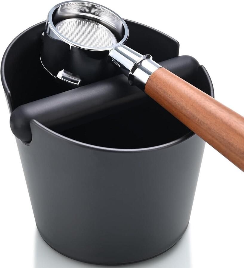 Espresso Klopbox Koffiedikbak Barista Werkruimte Schokabsorberend Ontwerp 163 cm Diameter Zwart