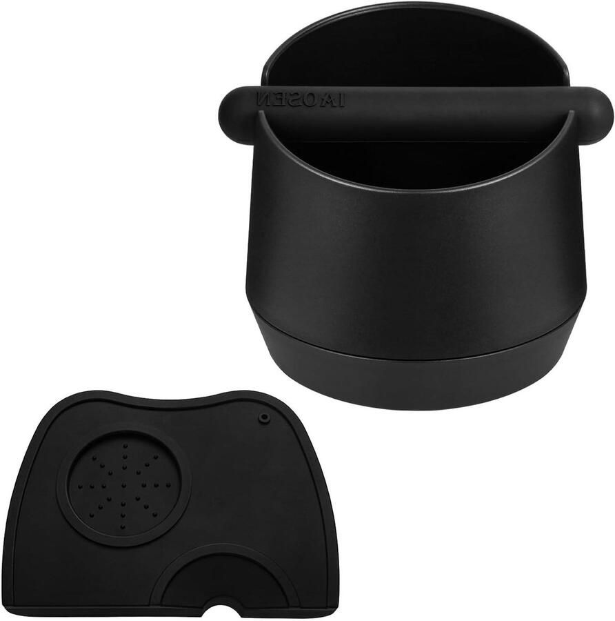 Espresso Klopbox Set Koffiedik Bak Koffie Bereiden XXL Grote Capaciteit 6 inch Opening Zwart