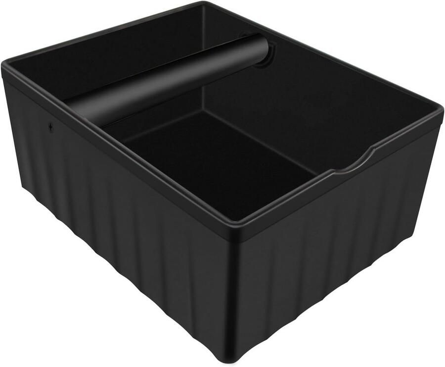 Espresso Klopdoos Koffiedikbak Koffiedikbakje Koffiedik Verwijderen Met Afneembare Klep 19.9 x 14.5 x 8.2 cm Zwart