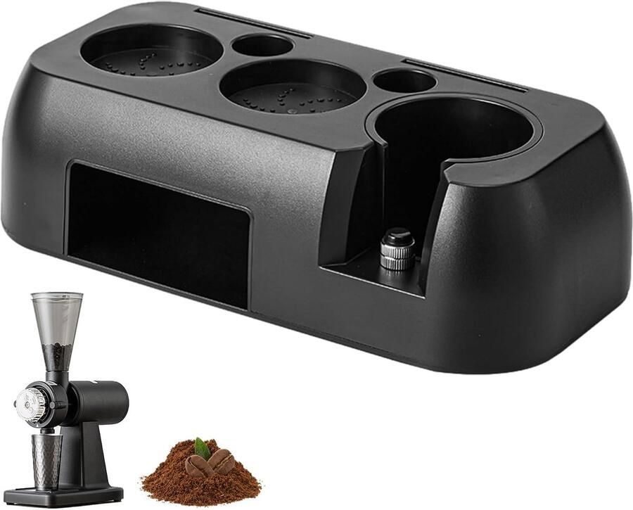 Espresso Tamping Station Koffie Accessoire Koffie Bereiden Verstelbare Hoogte 51-58 mm Zwart