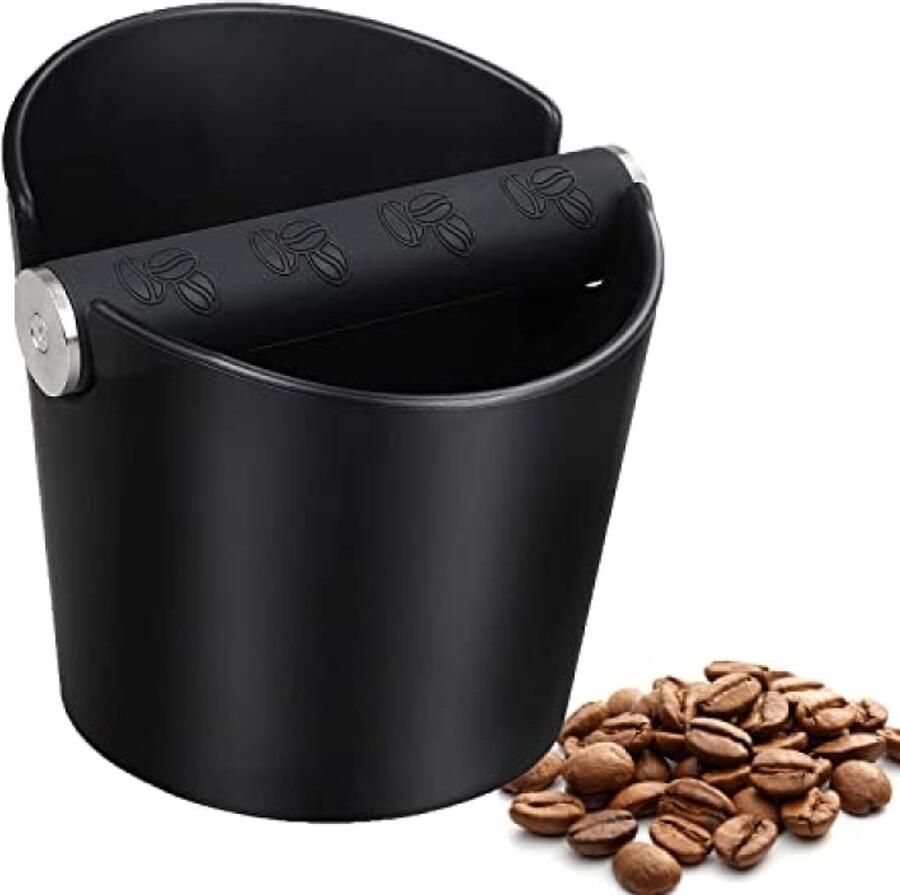 Espresso Knock Box 12 3 cm Barista Koffiedik Bak met Metalen Klopstang Zwart