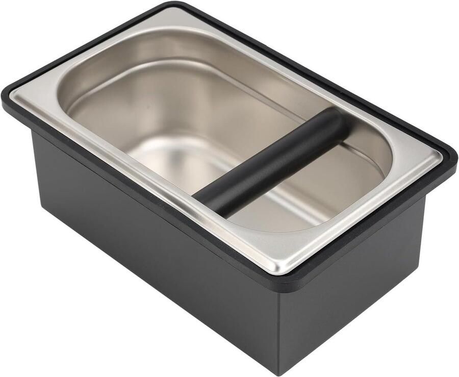 Espresso Knock Box Koffie Afvalbak Koffiebereiding Roestvrij Staal L Zwart