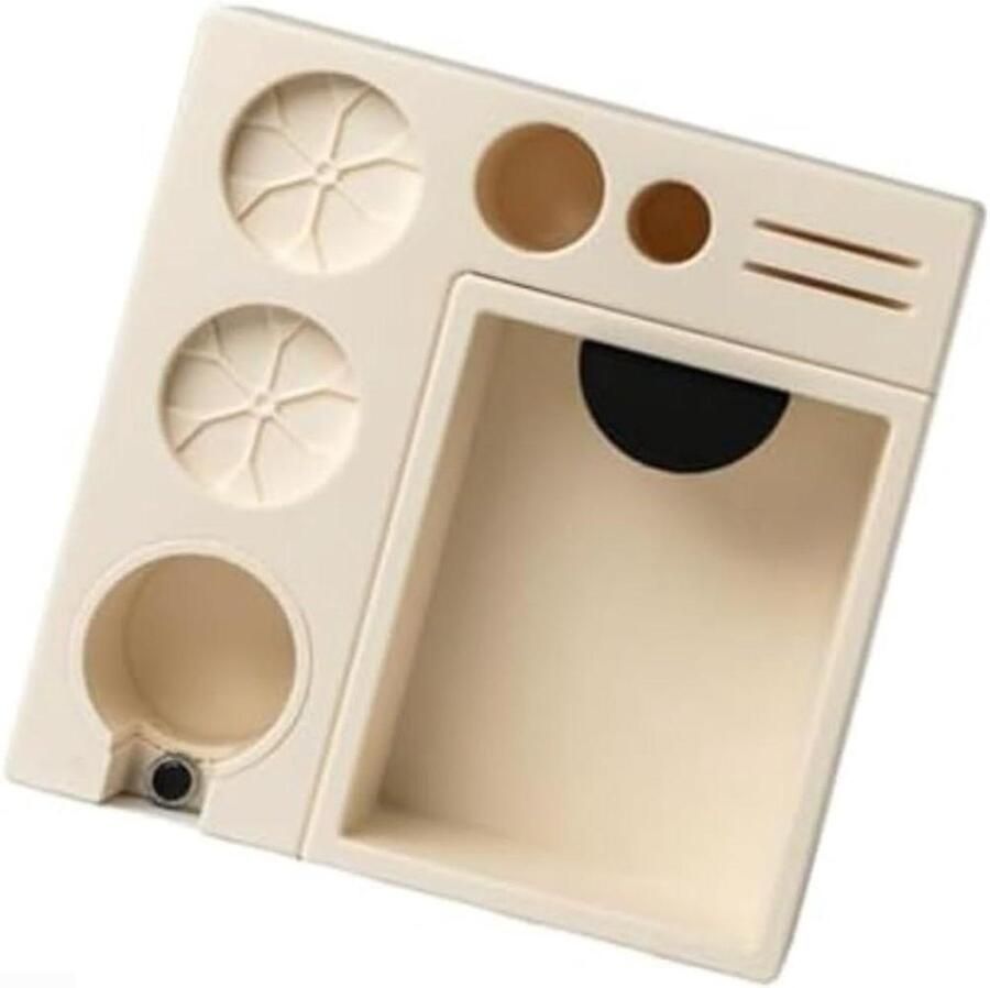 Espresso Knock Box Koffiedik Bak Koffie Bereiden Antislip Basis 51-58 mm Wit