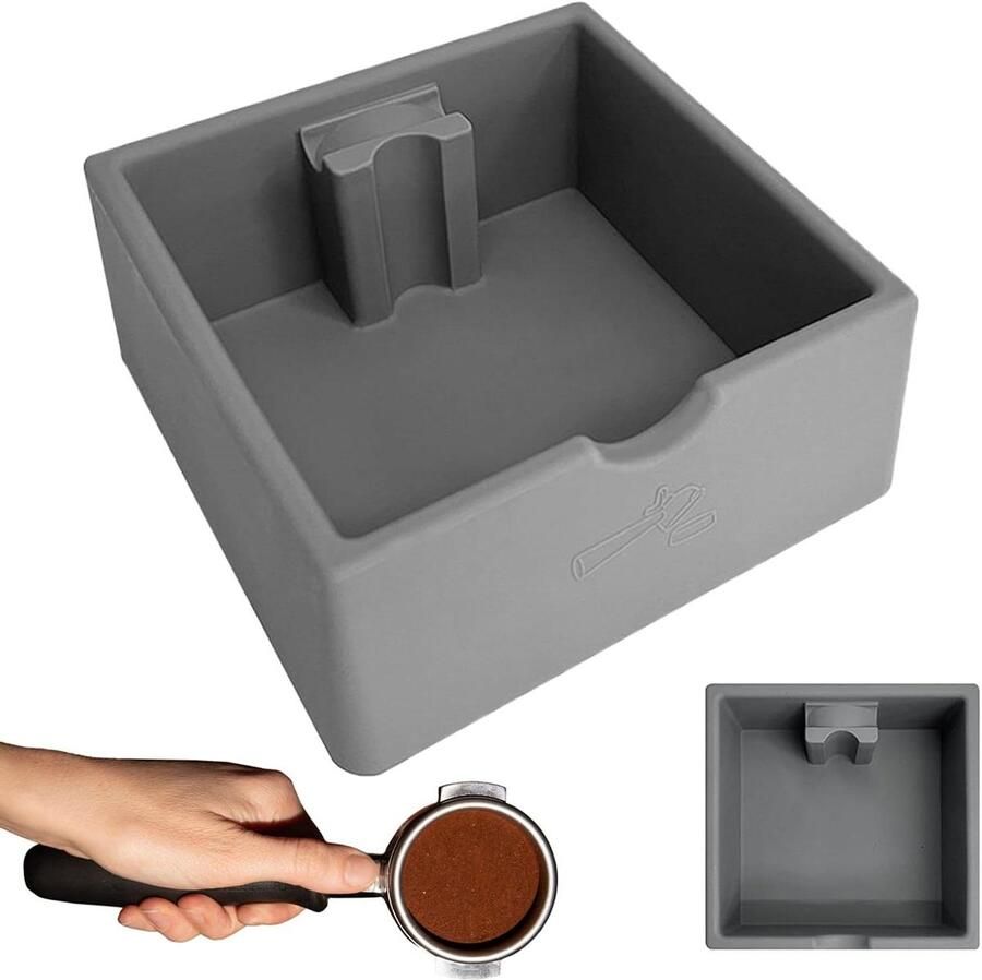 Espresso Knock Box Koffiedikbak Koffieafval Espresso Bereiden Antislip Basis 1.5 liter Zwart