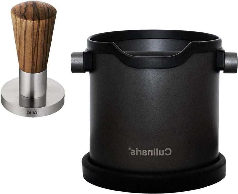 Espresso Knock Box Set Koffie Afklopbak Tamper Barista Thuis Met Tamper Niet Gespecificeerd Zwart Mat