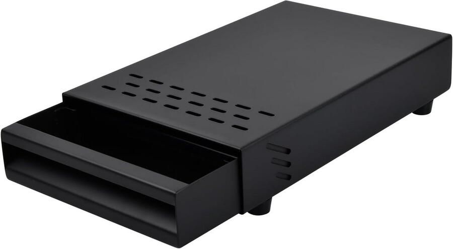 Espresso knockbox voor gemalen koffie met afneembare lade zwart