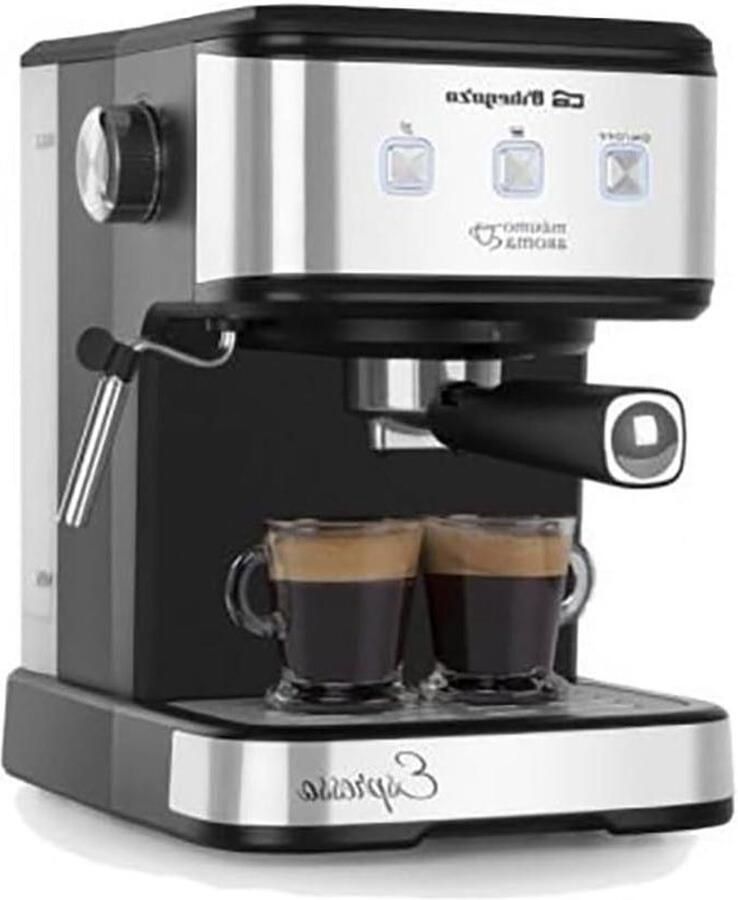Espresso Koffiezetapparaat Espressomachine met arm Thuis Koffie Maken Automatische Functie 15 Liter Zwart en Staal