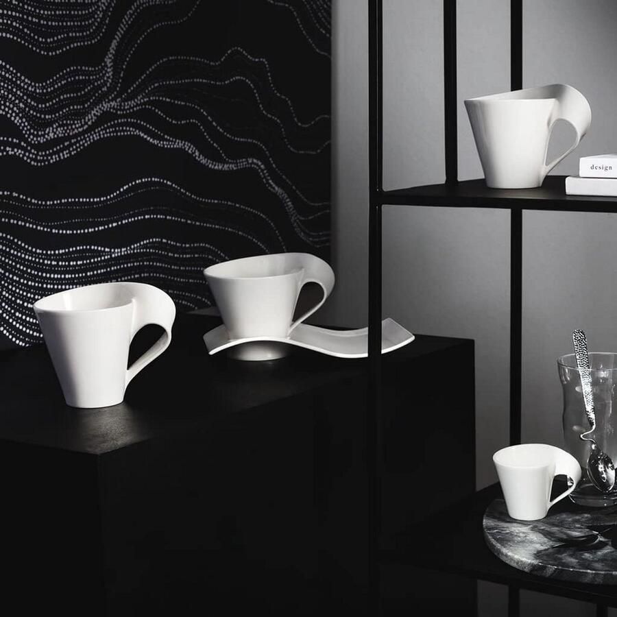 Espresso Kop Koffiekopje Mok Genieten van Koffie Ergonomische Handgreep 80 ml Wit