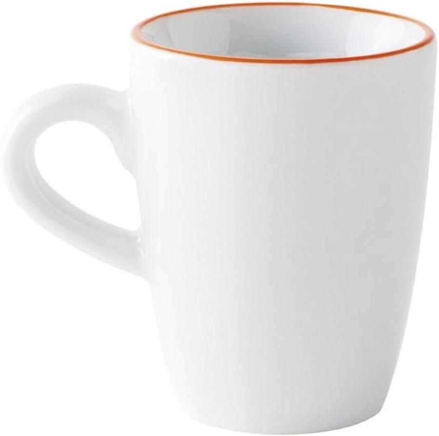 Espresso kopje Koffiekopje Genieten van koffie Robuust porselein 010 liter Oranje