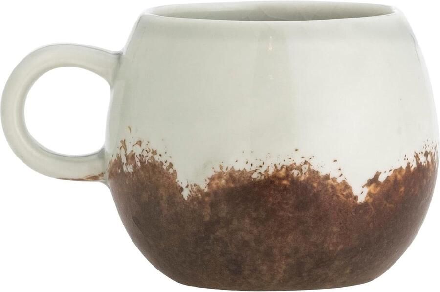 Espresso Kopje Koffiekopje Mok Koffie Drinken Reactieve Glazuur 7x6 cm Bruin