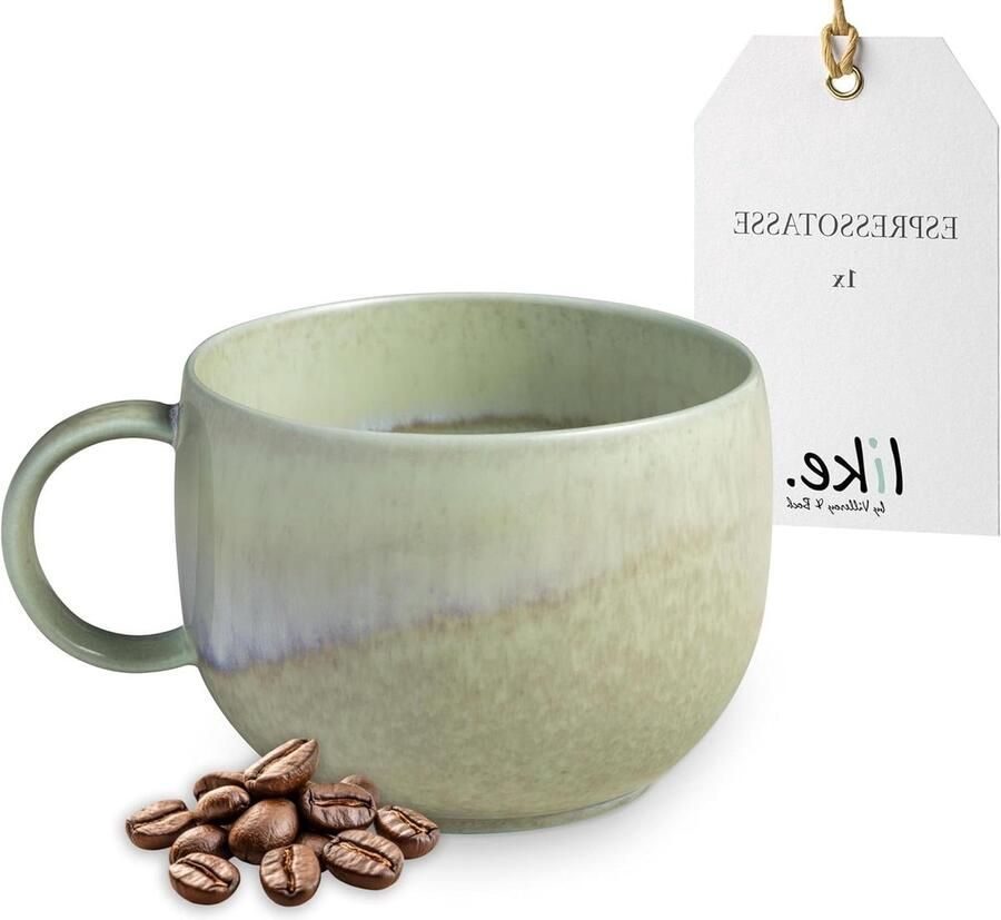 Espresso Kopje Koffiekopje Mok Koffie Moment Handgemaakte Stijl 60 ml Groen
