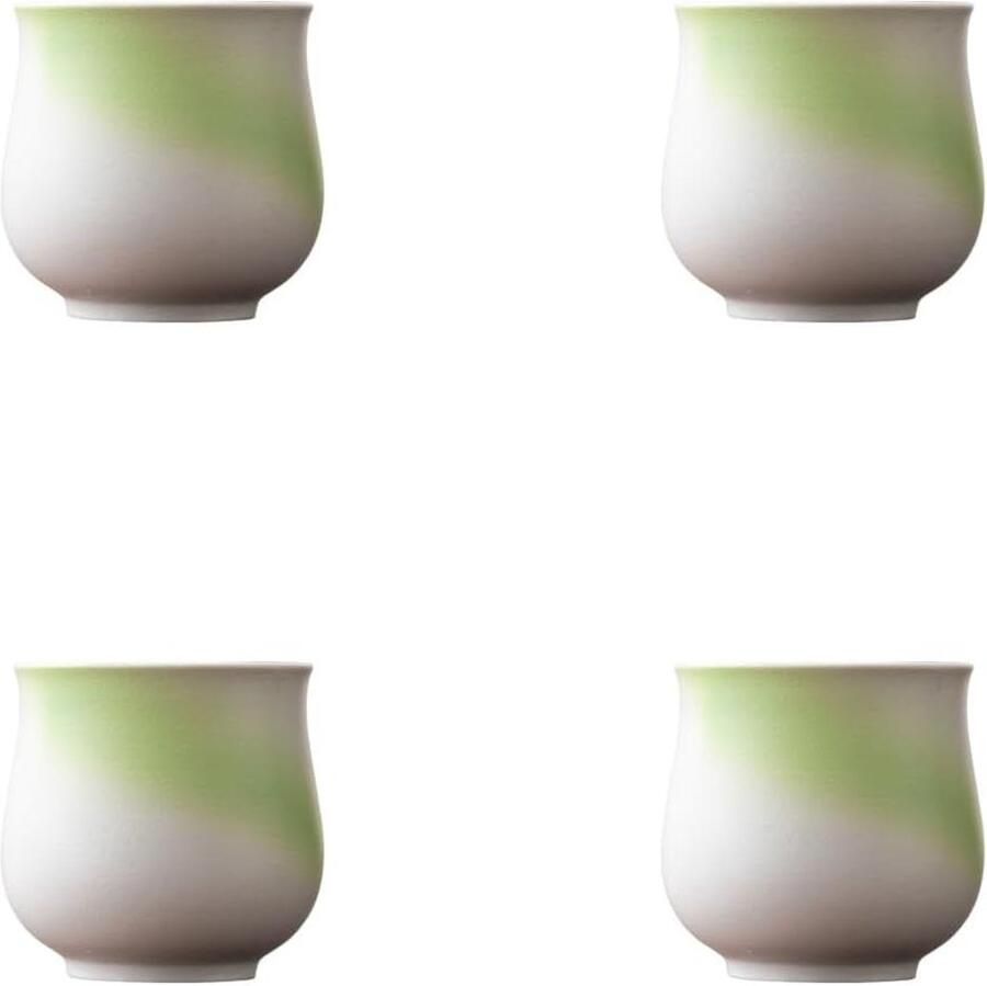 Espresso Kopjes Cappuccino Mokjes Koffie Moment Zonder Handvat 4 Stuks Geel Gradient