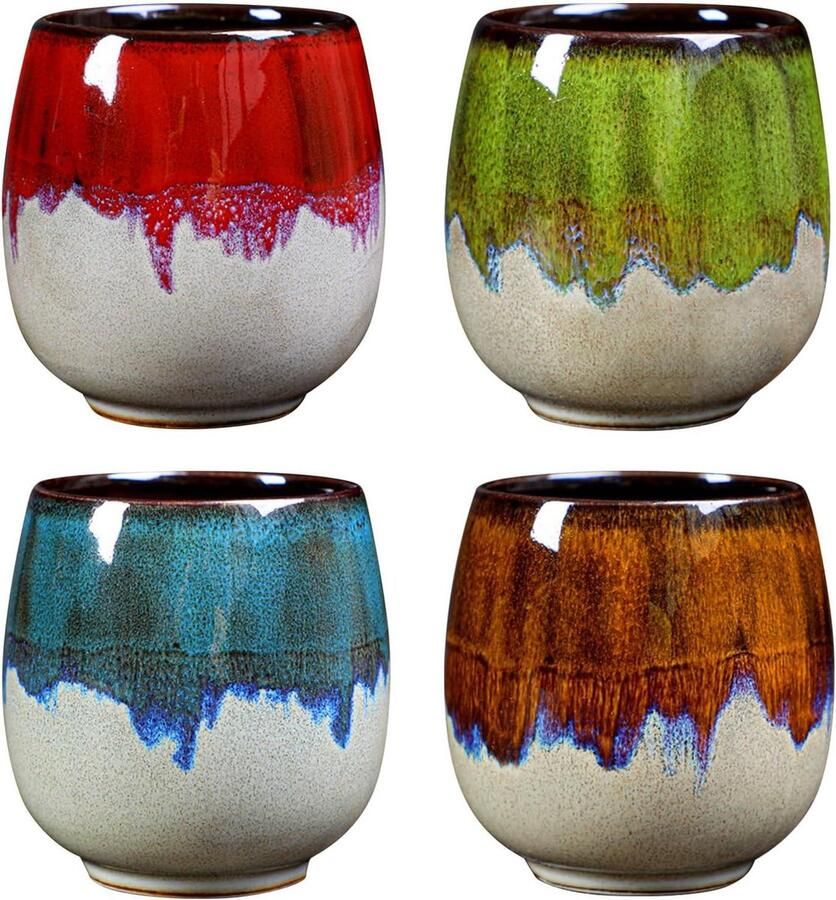 Espresso Kopjes Cappuccino Mokken Koffie Drinken Dubbelwandig Isolatie 100 ml Multicolor