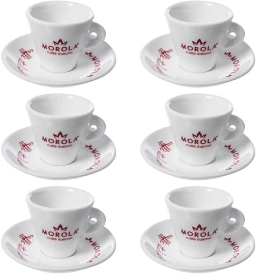 Espresso Kopjes Koffie Kopjes Genieten van Koffie Hoge Kwaliteit Keramiek 6 Stuks 80ml Wit