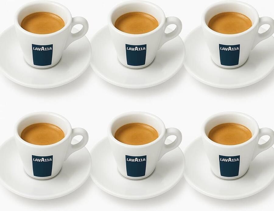 Espresso Kopjes Koffie Koppen Koffie Moment Bijpassende Schoteltjes 75cc Hoogte 58mm Blauw