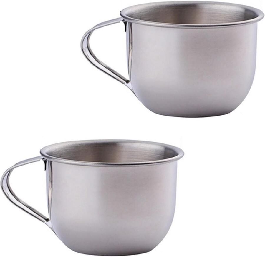 Espresso Kopjes Koffie Mokjes Koffie Drinken Roestvrij Staal 60ml Zilver