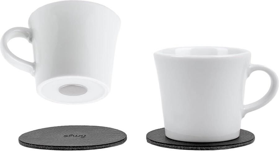 Espresso Kopjes Koffiebekers Magnetisch Gebruik Met Metalen Pads 70 ml Neutrale Kleur