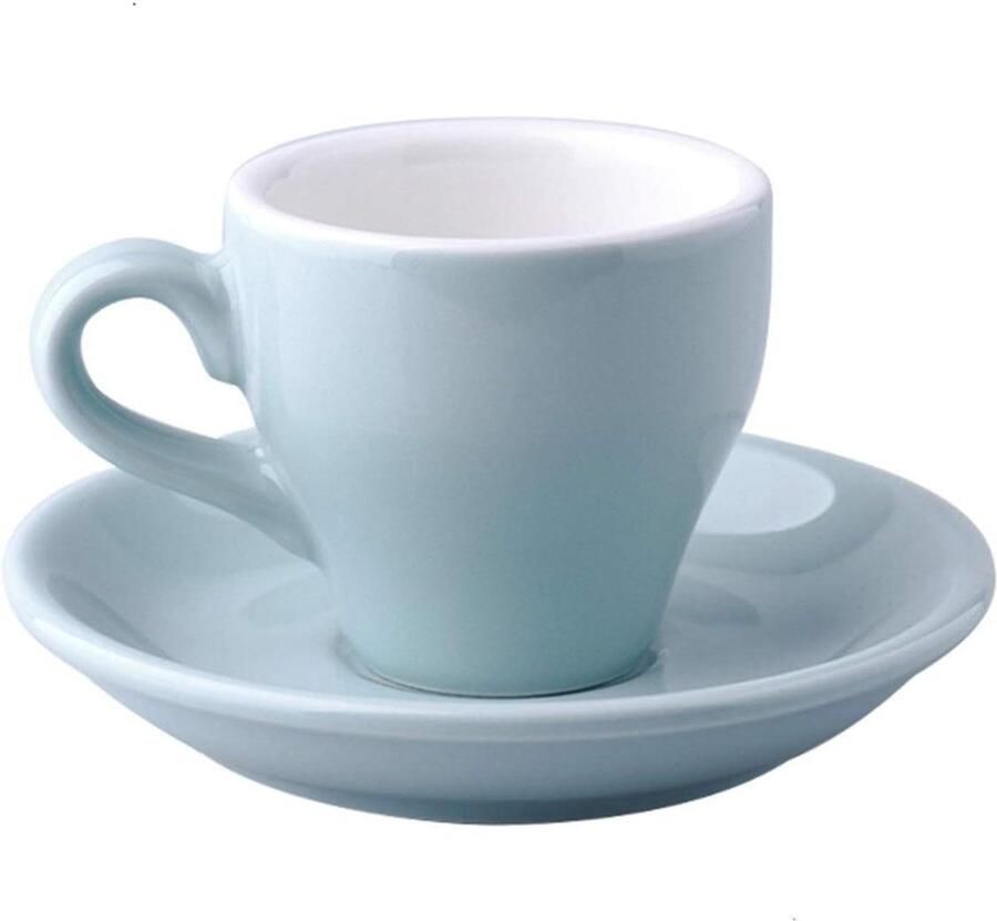 Espresso Kopjes Koffiekopjes Schotel Genieten van Koffie Goede Warmtebehoud 80ml Hemelsblauw