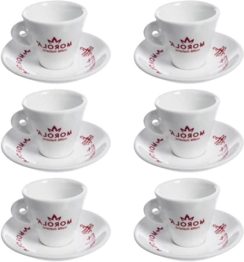 Espresso Kopjes met Schotel Koffiekopjes Set Koffie Drinken Hitte Isolerend Keramiek 80 ml Wit