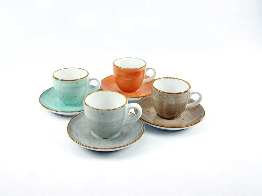 Espresso Kopjes Set Koffie Kopjes Koffie Moment Vaatwasserbestendig 8 Stuks Multi-Colour