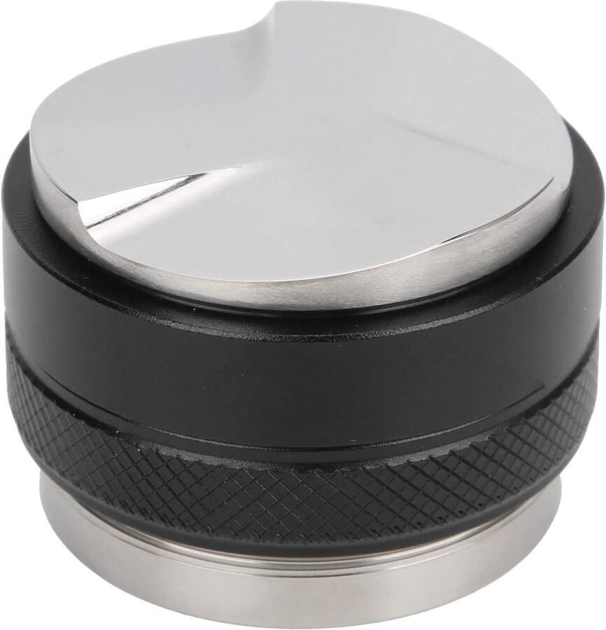 Espresso Leveller Koffieverdeler Tamper Espresso Zetten Verstelbare Diepte 51 mm Zilver