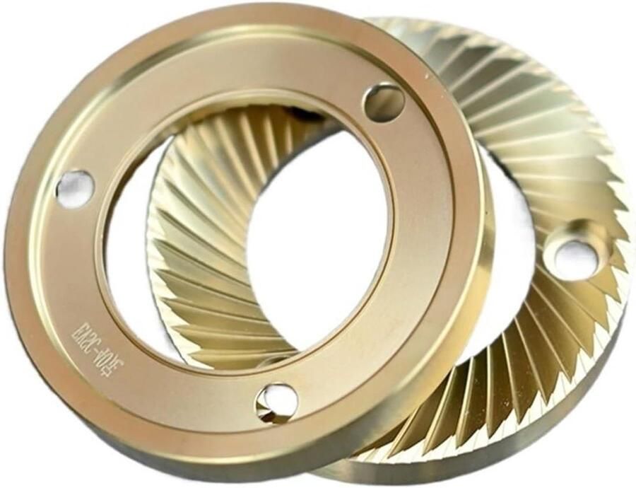 Espresso Maalschijven Koffiemolen Onderdelen Espresso Malen Titanium Gecoat 64mm Zilver