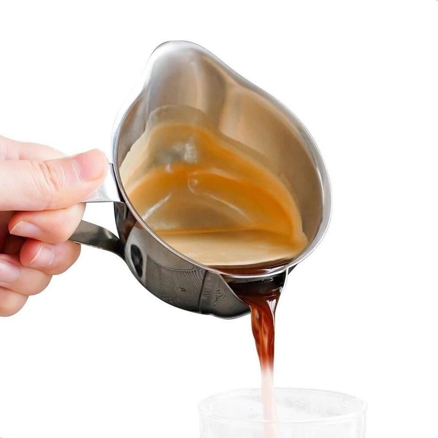 Espresso Maatbeker Shot Cup Pitcher Koffie Bereiden Dubbele Schenktuit 300 ml Zilver