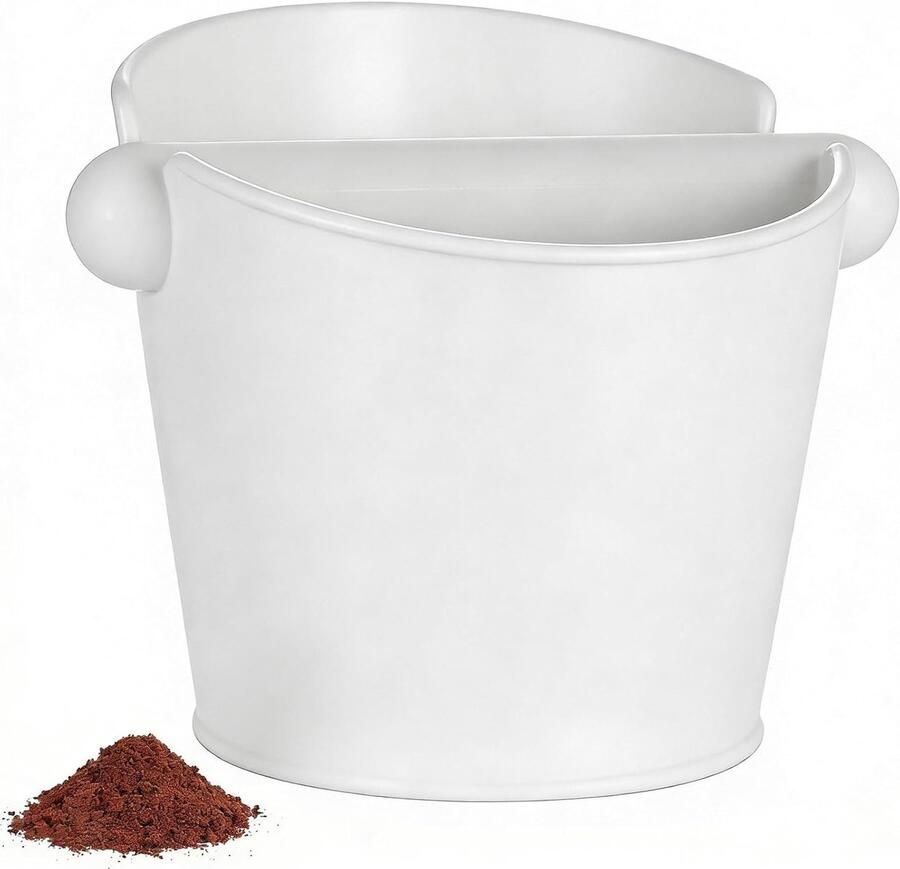 Espresso Machine Accessoire: Piston Tap Tray en Knock Box voor Koffiedik en Koffiezetapparaat (Wit)